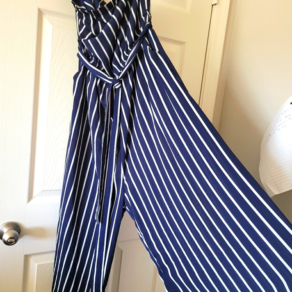 Blue and white jumper